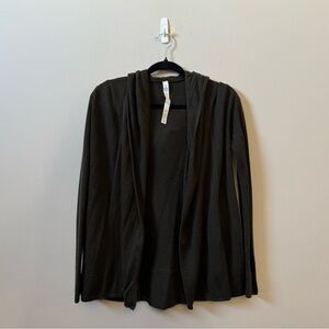 Lululemon Sundown dark olive green hooded wrap cardigan sweater - Size 4